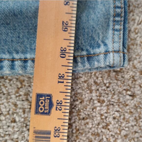 Levi’s 550 Relaxed Fit Jeans 35x32 NWT Light Wash Factory Distressed - Picture 10 of 12